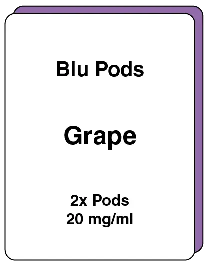 [SKU011] Grape Replacement Pods - 2 Pack, 20mg/ml
