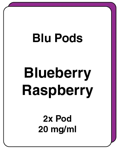 Blueberry Rasberry Replacement Pods - 2 Pack, 20mg/ml